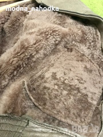 Кафяво яке от телешки бокс, снимка 6 - Якета - 38819283