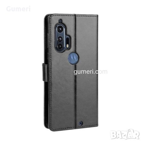  Motorola Moto Edge + Калъф тип тефтер , снимка 6 - Калъфи, кейсове - 30460089