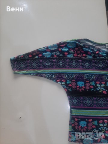 Дамска блуза с ръкав тип " прилеп", снимка 2 - Тениски - 37197404