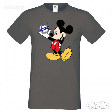 Мъжка тениска Mickey Mouse Volvo Подарък,Изненада,Рожден ден, снимка 4 - Тениски - 36577705