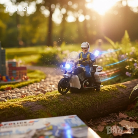 Полицейски мотор със светлини и звук – движение, екшън и усмивки, снимка 3 - Електрически играчки - 51808012