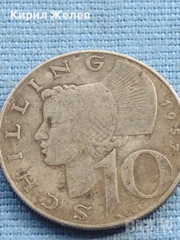 Сребърна монета 10 шилинга 1957г. Австрия Втора република 40392, снимка 4 - Нумизматика и бонистика - 42755435