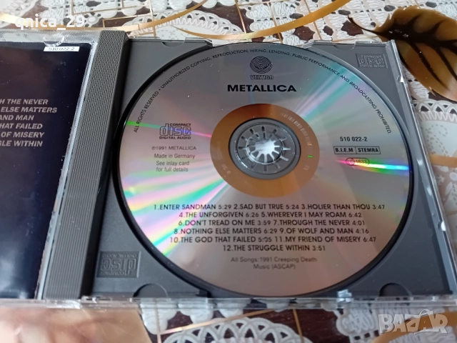 Metallica - Black Album, снимка 3 - CD дискове - 52098931
