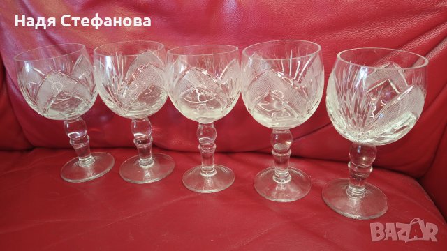 Кристални чаши различни по 5 бр, снимка 12 - Чаши - 44198947