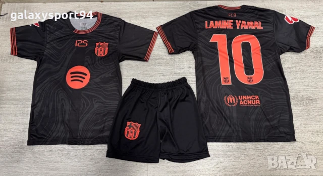 Ламин Ямал  детски екипи в 6 цвята титулярни и резервни Барселона ново, снимка 4 - Футбол - 51226761