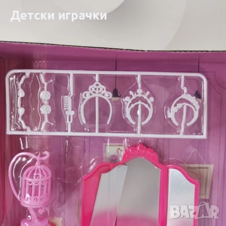 Кукла Барби с тоалетка и аксесоари , снимка 7 - Кукли - 52633993