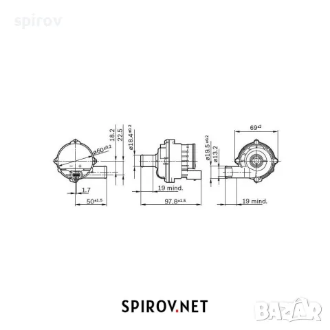Електрическа водна помпа Mercedes VW BOSCH 0392023004, снимка 4 - Части - 55716168