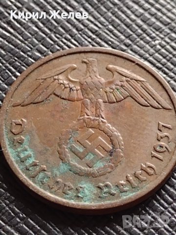 ДВЕ МОНЕТИ 1 райхспфенинг 1943г. - 2 райхспфенинг 1937г. ГЕРМАНИЯ ТРЕТИ РАЙХ С СВАСТИКА 26704, снимка 7 - Нумизматика и бонистика - 38466650