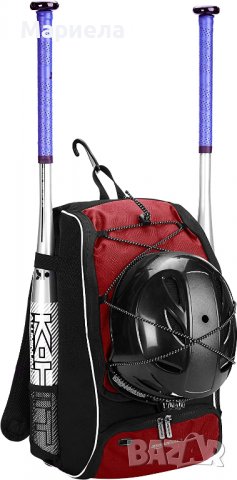 Amazon Basics - Раница с размери: 34.29 х 24.13 х 50.8 cm за бейзболна екипировка, снимка 4 - Бейзбол - 39919596