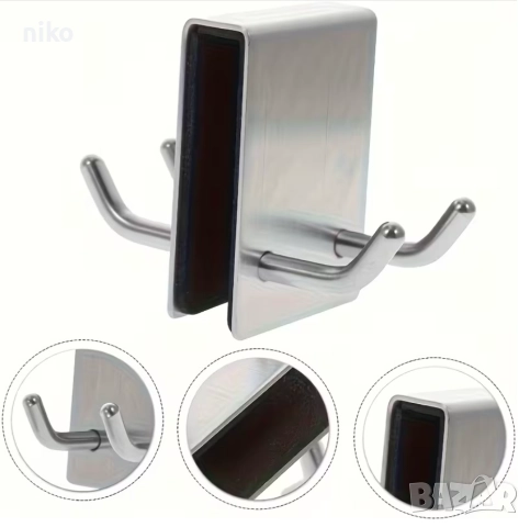 стоманени закачалки за стъкло/врата на баня , снимка 7 - Други стоки за дома - 52854219