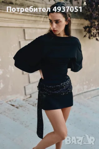 Zara черна рокля, снимка 2 - Рокли - 55992297