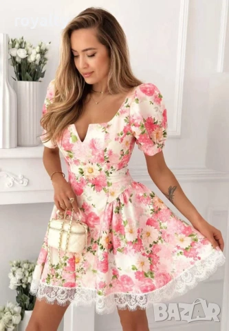 Нови Стилни Дамски Рокли Различни Цветове , снимка 5 - Рокли - 54138020