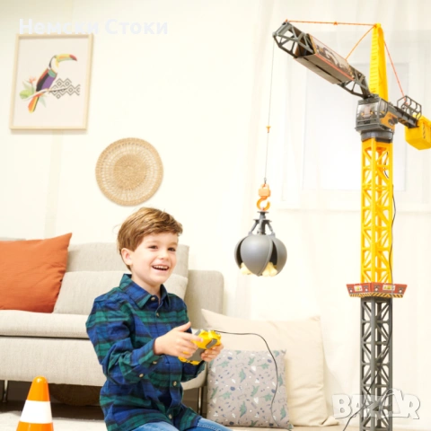 Кран Dickie Toys - Mighty Crane, с дистанционно управление, снимка 3 - Други - 54294266