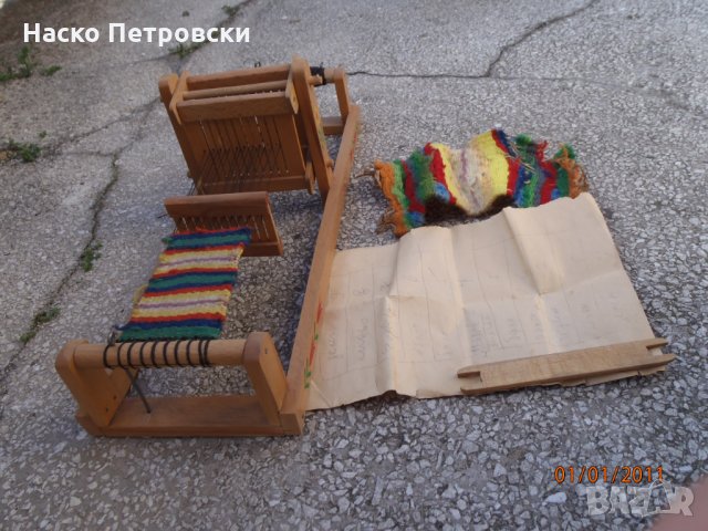 Ретро играчка - дървен детски тъкачен стан., снимка 3 - Антикварни и старинни предмети - 34202517