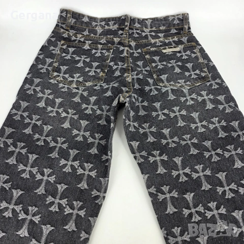 сиви дънки Chrome Hearts, снимка 3 - Дънки - 53877436