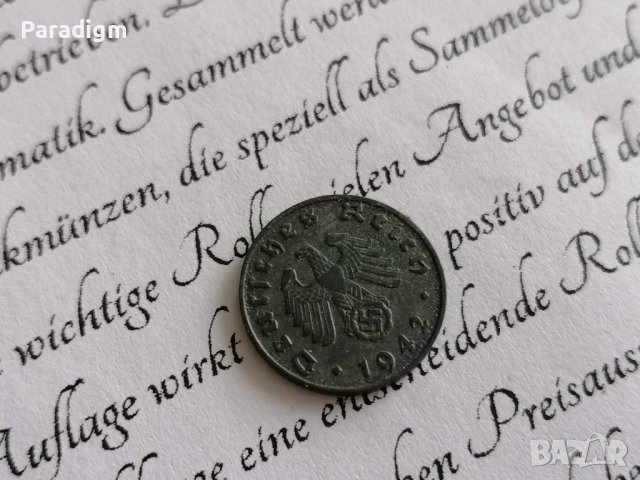 Райх монета - Германия - 1 пфениг | 1942г.; серия B, снимка 2 - Нумизматика и бонистика - 39148577