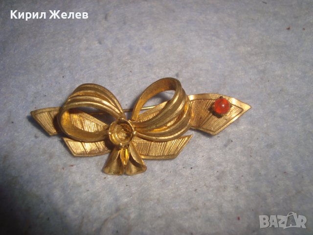 СТАРИННА БРОНЗОВА с ПОЗЛАТА СКЪПОЦЕННА АРТ ДЕКО МАЙСТОРСКА БРОШКА ПАНДЕЛКА РЕТРО БИЖУ 27942, снимка 9 - Антикварни и старинни предмети - 37128486