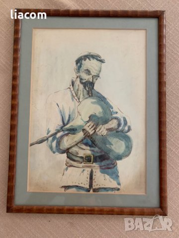 КАЗИМИР СУЛТАНОВ акварел/ туш гайдар, снимка 5 - Картини - 33789220