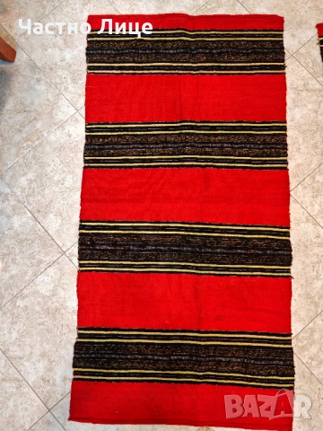 Две Старини Царски Вълнени Ръчно Тъкани Хърцойски Черги от 1930те години, снимка 2 - Антикварни и старинни предмети - 51379975