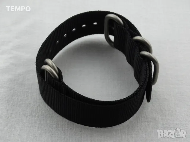 КАИШКА ZULU ЧЕРНА- 22мм + ПОДАРЪК, снимка 12 - Каишки за часовници - 44479479