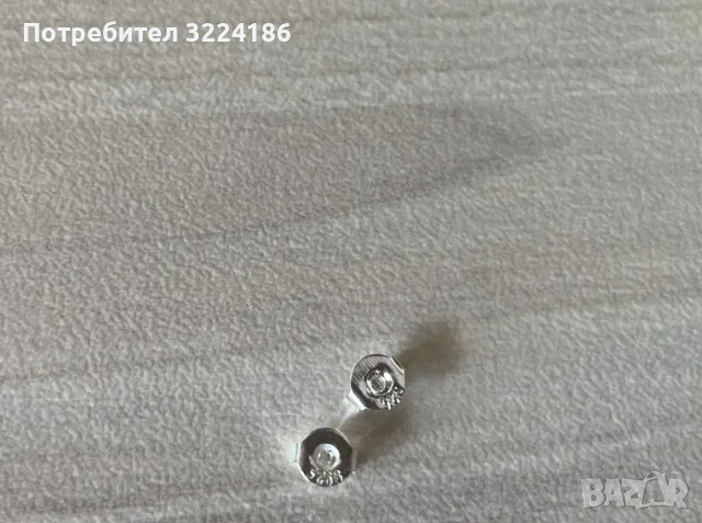Сребърни обеци топчета 1 см, снимка 3 - Обеци - 56137392