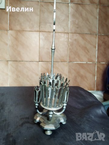 метална поставка за клечи за зъби арт деко, снимка 2 - Антикварни и старинни предмети - 29968780