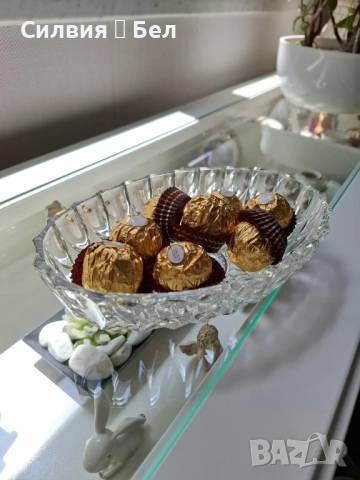 Овална кристална купа, снимка 2 - Аксесоари за кухня - 51872121