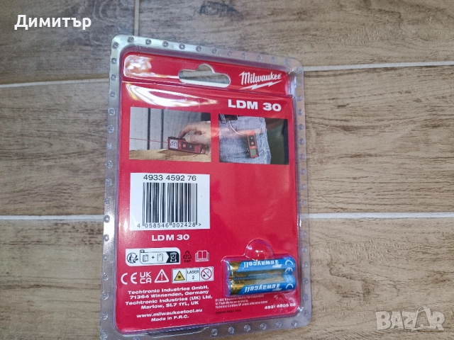 Нова лазерна ролетка Milwaukee LDM 30 , снимка 4 - Измервателни инструменти - 51585933