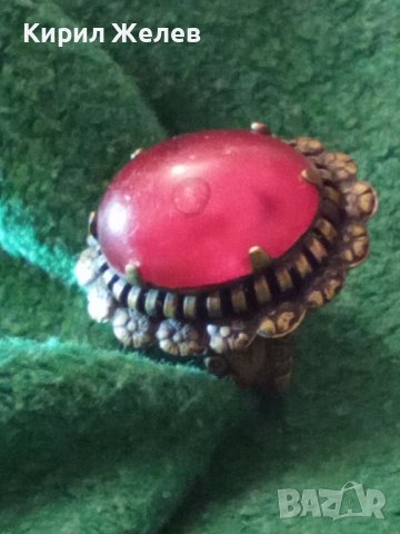 СТАРИНЕН БРОНЗОВ ФЛОРАЛЕН ПРЪСТЕН МНОГО КРАСИВА РЪЧНА МАЙСТОРСКА ИЗРАБОТКА 19854, снимка 3 - Антикварни и старинни предмети - 33050301