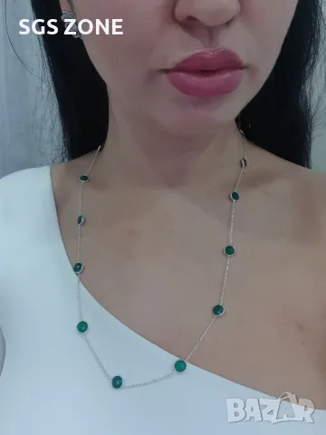 Уникално Колие от Сребро с Естествени Камъни, снимка 15 - Колиета, медальони, синджири - 49540898