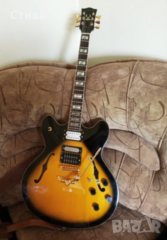 Aston Sedona 335 Style-Semi-Hollow Electric Guitar, китара Астон полуакустична, снимка 18 - Китари - 34514921