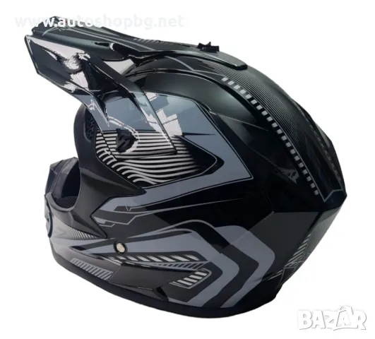 КАСКА -206- Крос- L Черно+Сиво, снимка 2 - Аксесоари и консумативи - 50143017
