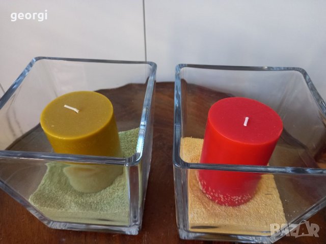 Големи свещници с ароматни свещи   4/3, снимка 6 - Декорация за дома - 34887632