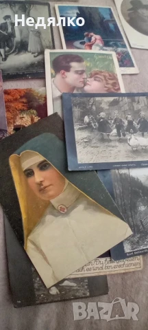 14 стари пощенски картички,1904-24г и албум, снимка 11 - Филателия - 51384105