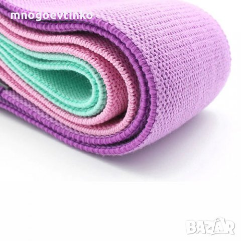 Текстилни тренировъчни ластици – 3бр., снимка 2 - Други спортове - 31468750