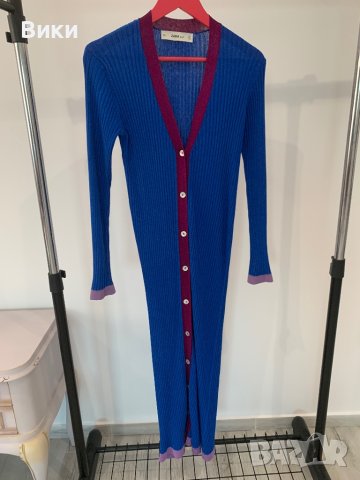 Дълга рокля/жилетка размер L на Zara, снимка 4 - Рокли - 44423936