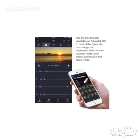 "ПРОМОЦИЯ" LED осветление Zetlight Lancia ZP4000-1200М 48W Marine WIFI 120-140 см. 48W, снимка 2 - Оборудване за аквариуми - 49248495