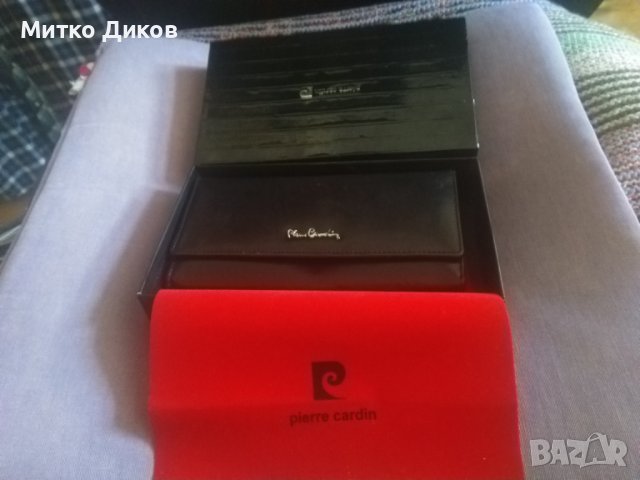Pierre Cardin марков  портфейл чисто нов естествена кожа в кутия 185х110мм