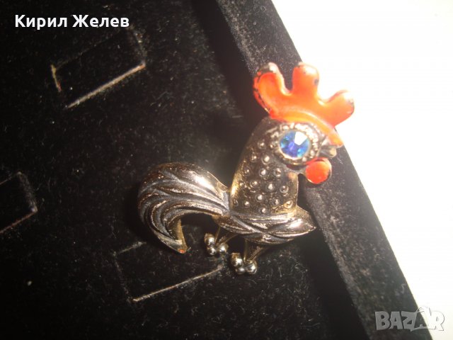 ПОЗЛАТЕНА ФИГУРАЛНА ЗНАЧКА - ПЕТЛЕ със САПФИРЧЕ и ЕМАЙЛ 9233, снимка 7 - Други - 31293356
