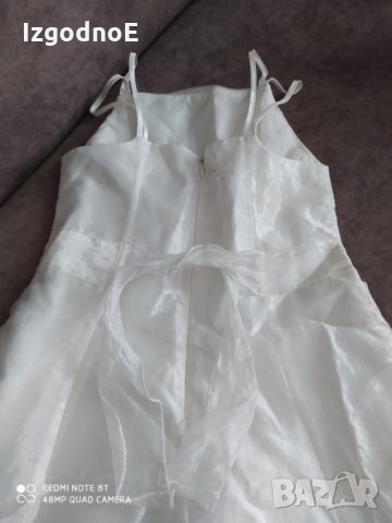 Дълга бяла празнична рокля, шаферска роклята, снимка 4 - Детски рокли и поли - 34918969