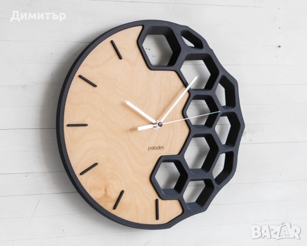 Оригинален Стенен Часовник "Клетка", Подарък за Дома от Paladim Studio, снимка 2 - Стенни часовници - 52414583