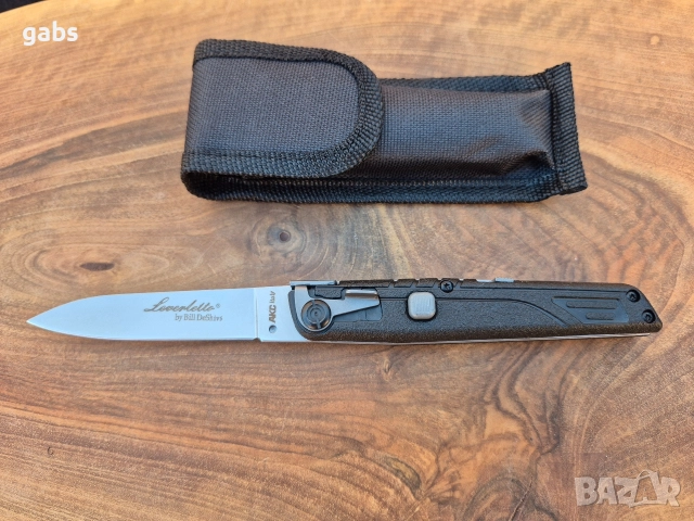 Италиански автоматичен нож Leverletto AKS by Bill Deshivs, снимка 2 - Ножове - 52867026