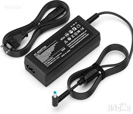 Зарядно за лаптоп HP 19.5V x 2.31A 45W 4.5*3 - синя букса