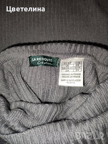 Дамско сиво поло от акрил размер XS/S  34/36 LA REDOUTE Creation цена 14.00 лв., снимка 6 - Блузи с дълъг ръкав и пуловери - 42654467