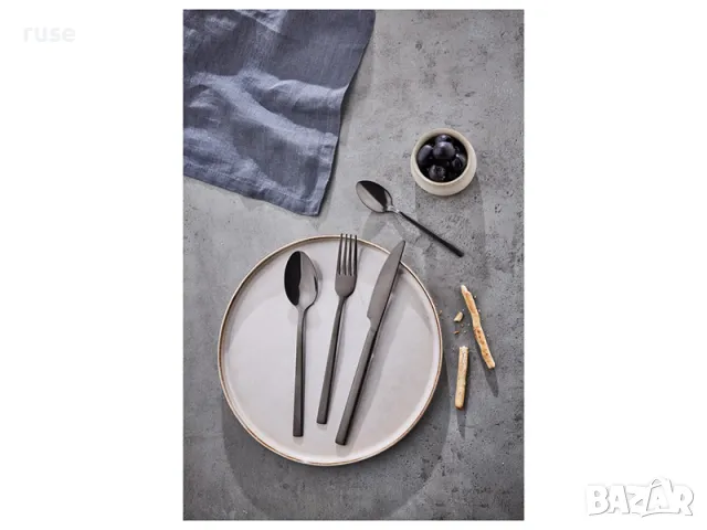 НОВИ! Комплект прибори за хранене 16 части гланц златно, розово, черно, снимка 7 - Прибори за хранене, готвене и сервиране - 48778211