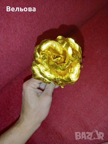 Вечна роза със златно покритие, снимка 3 - Други стоки за дома - 37687340