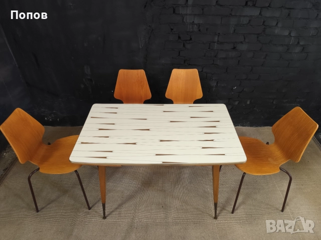 Френска винтидж маса стил ардеко, снимка 3 - Маси - 52268087