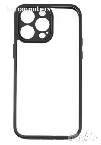 Калъф Go Boy Акрилен Силикон Прозрачен / Черна рамка / за iPhone 17 Pro 6.3 Баркод : 3132810