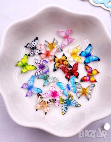 пеперуда пеперуди акрил фигурка бижу за нокти декорация украса за маникюр и др крафт