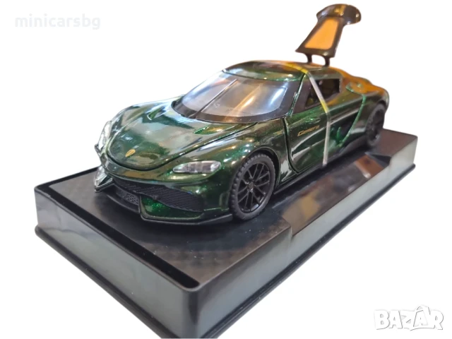 Koenigsegg Gemera 1:32 Зелен – умален модел със светлини и звук